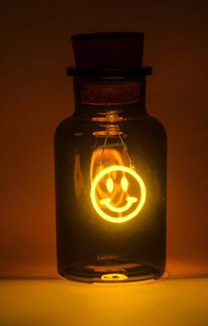 LED Small Message In a Bottle - 'Smiley'