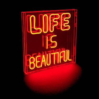Life Is Beautiful Neon Led Acrylic Lightbox