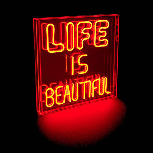 Life Is Beautiful Neon Led Acrylic Lightbox