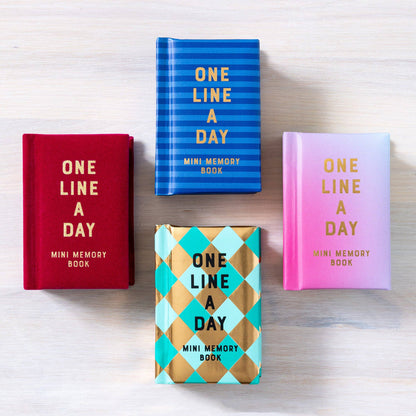 Navy Stripes Mini One Line a Day - A One-Year Memory Book