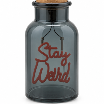 LED Small Message In A Bottle - 'Stay Weird'