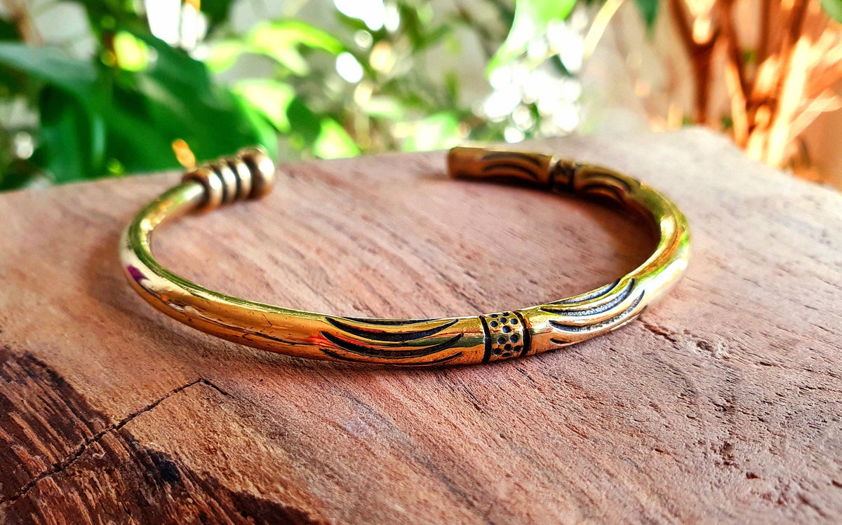 Tuareg Mens Brass Bracelet
