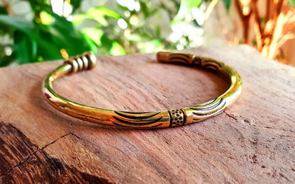 Tuareg Mens Brass Bracelet