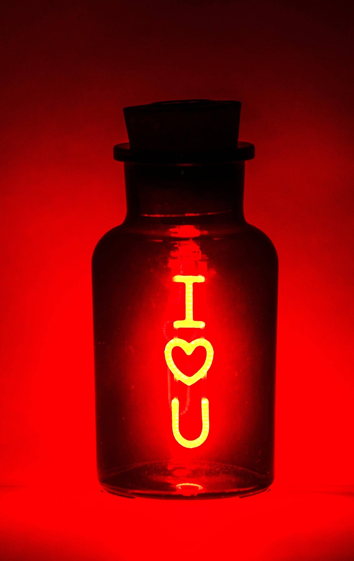 LED Small Message in A Bottle - 'I Love You'