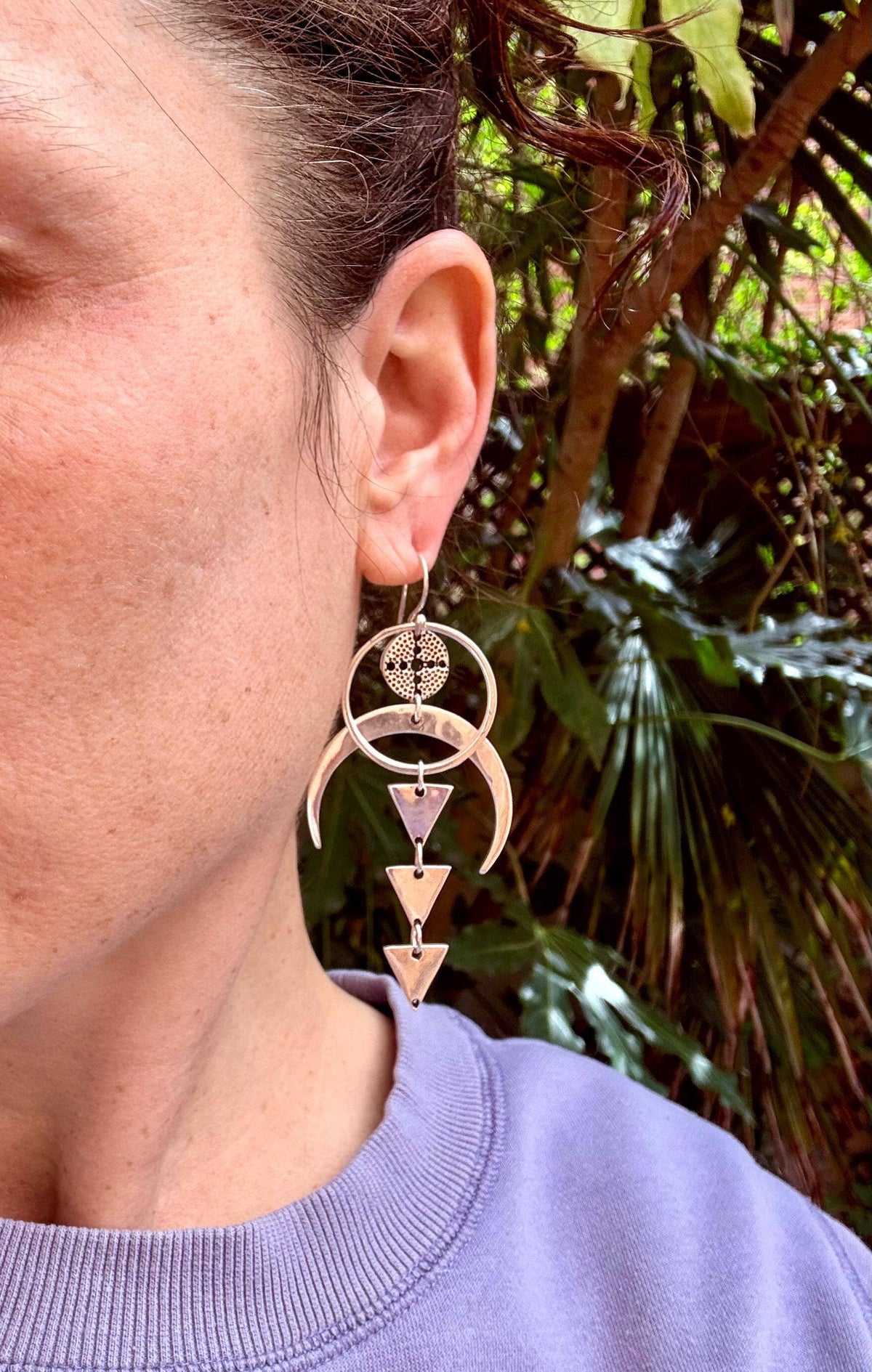 Celestial Moon Statement Earrings