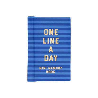 Navy Stripes Mini One Line a Day - A One-Year Memory Book