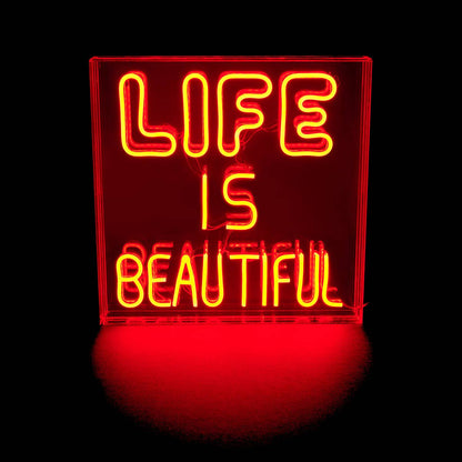 Life Is Beautiful Neon Led Acrylic Lightbox