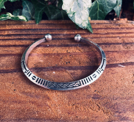 African Tuareg Silver Bracelet