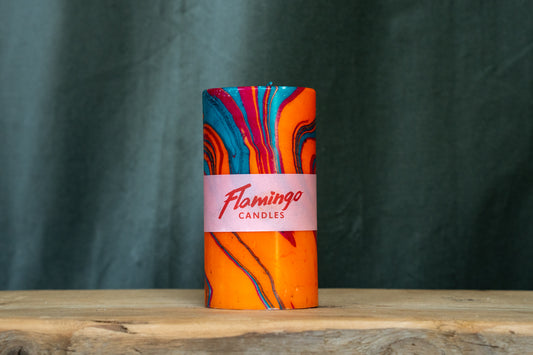 Calypso Marble Pillar Candle