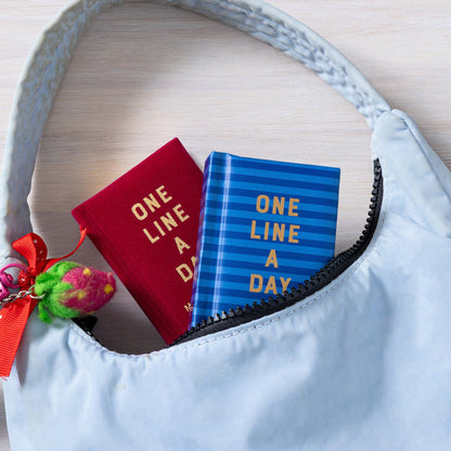 Navy Stripes Mini One Line a Day - A One-Year Memory Book