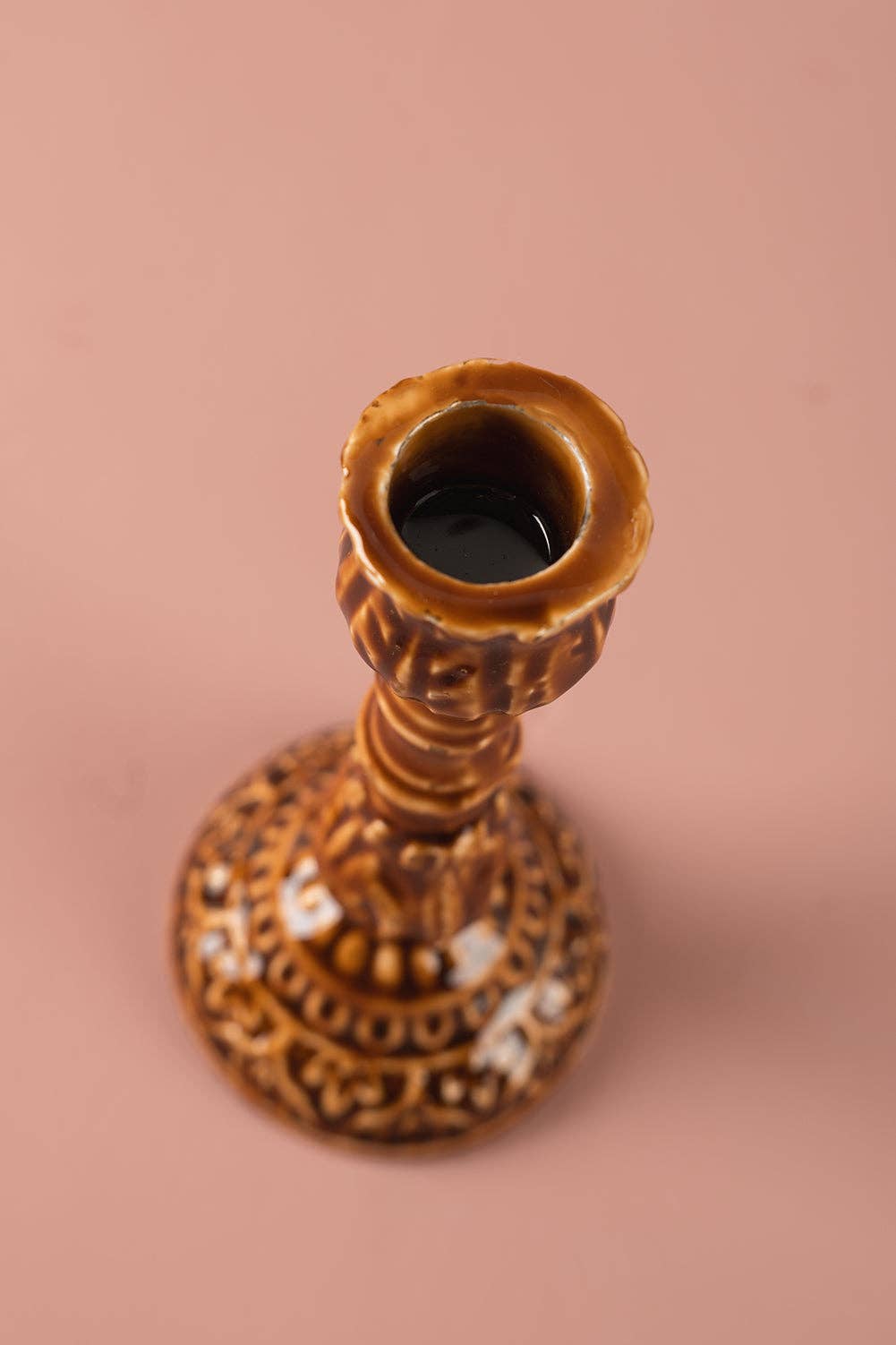 Moulded Metal Ceramic Candle Holders