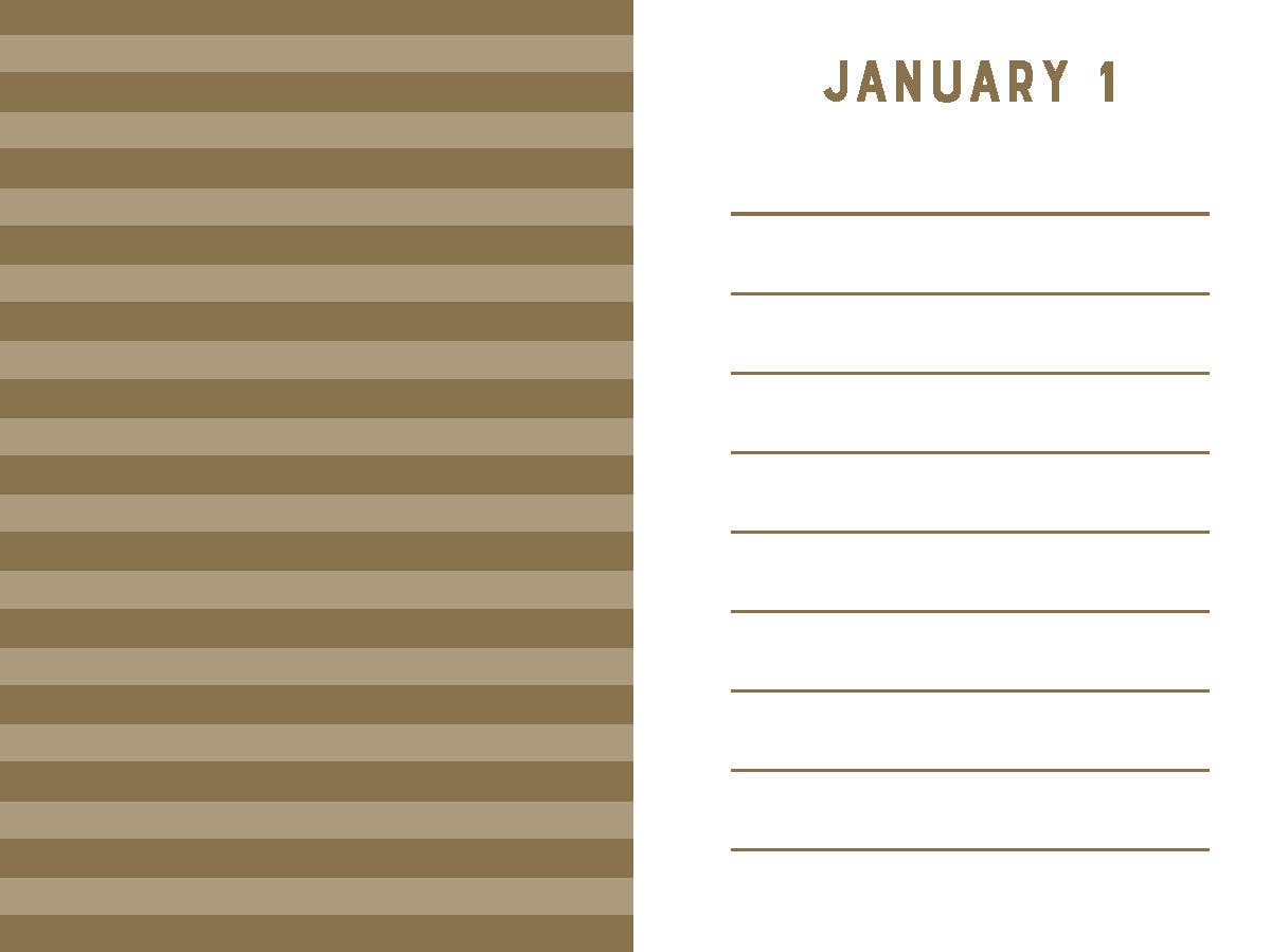 Navy Stripes Mini One Line a Day - A One-Year Memory Book