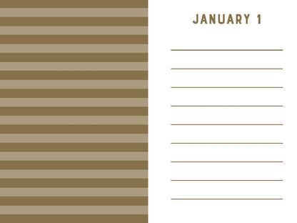 Navy Stripes Mini One Line a Day - A One-Year Memory Book