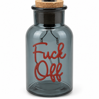 LED Small Message In A Bottle - 'Fuck Off'