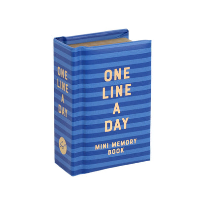 Navy Stripes Mini One Line a Day - A One-Year Memory Book