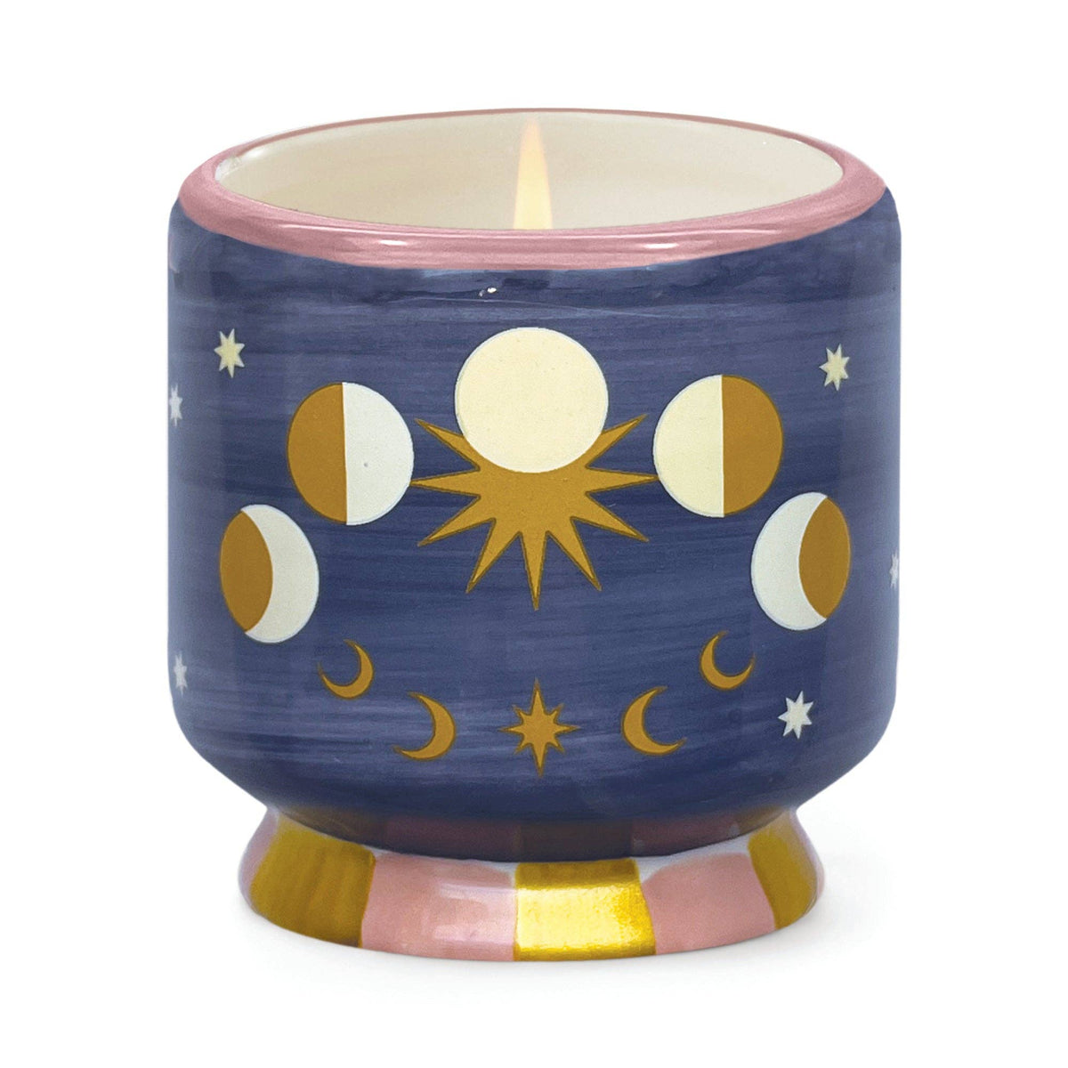 A Dopo 8oz./226g Moon Phases Ceramic Candle - Jasmine & Rose