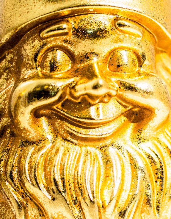 Medium Gold "Naughty Gnome" Figure