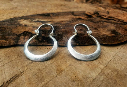 Boho Silver Hoop Earrings
