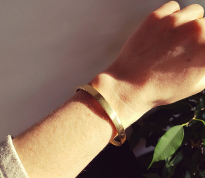 Simple Solid Brass Bracelet / Bangle