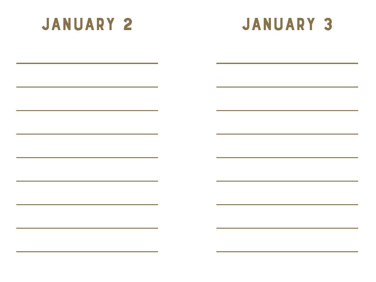 Navy Stripes Mini One Line a Day - A One-Year Memory Book