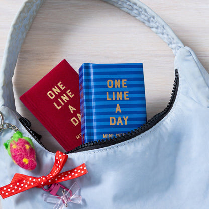 Navy Stripes Mini One Line a Day - A One-Year Memory Book