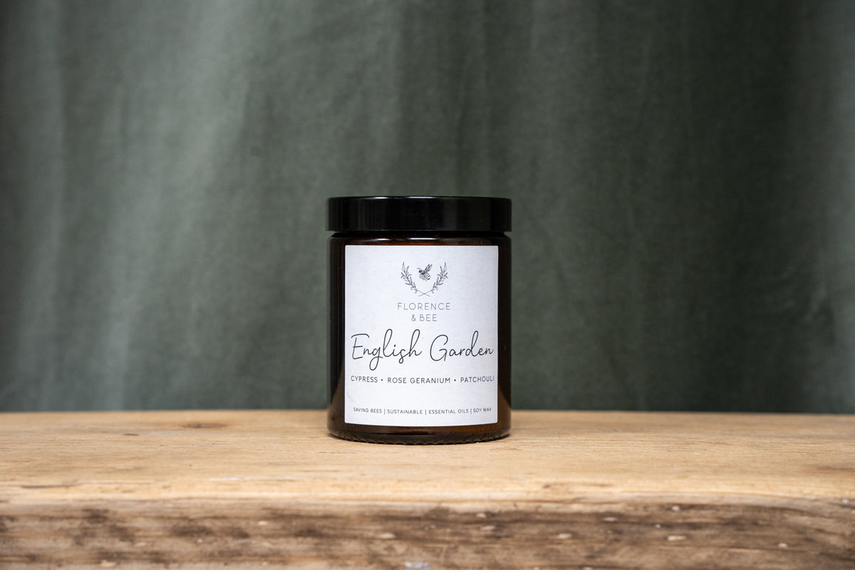 English Garden - Cypress, Rose Geranium & Patchouli Candle