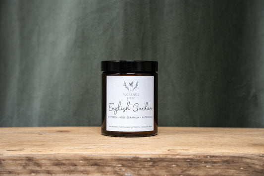 English Garden - Cypress, Rose Geranium & Patchouli Candle