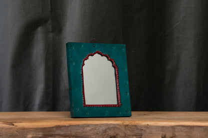 Unique Teal and Red Mirror (Small)