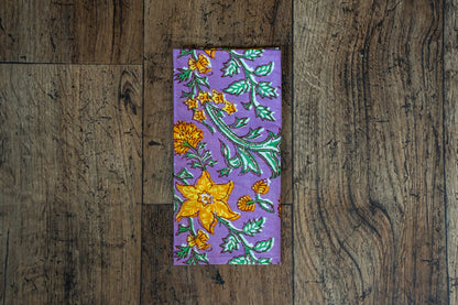 Floral Block Printed Style Fabric Napkins