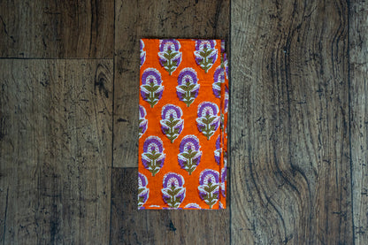 Floral Block Printed Style Fabric Napkins
