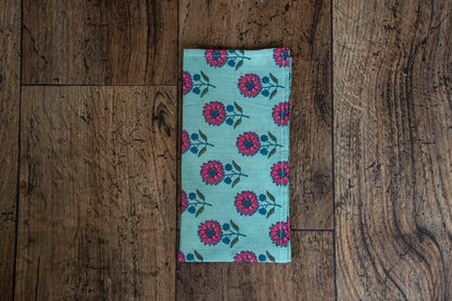 Floral Block Printed Style Fabric Napkins