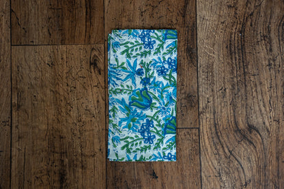 Floral Block Printed Style Fabric Napkins