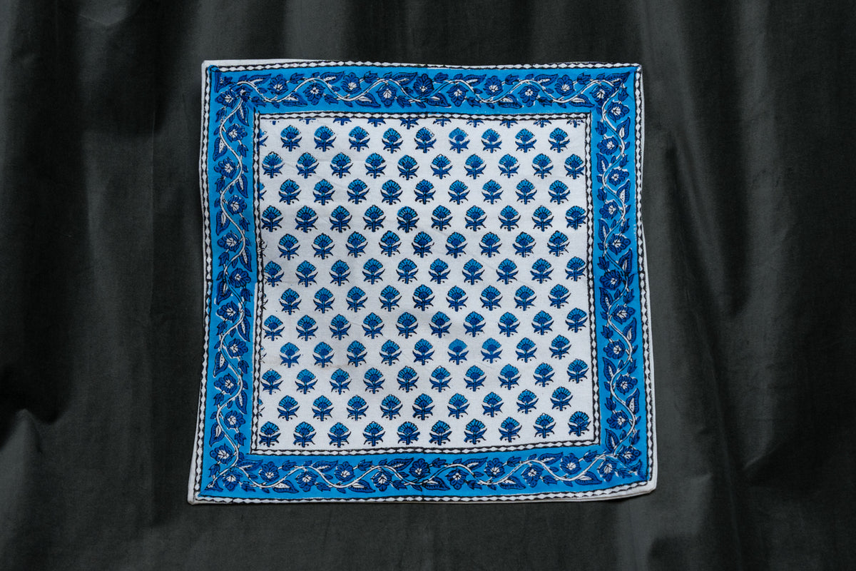 Blue Ornate Cushion cover