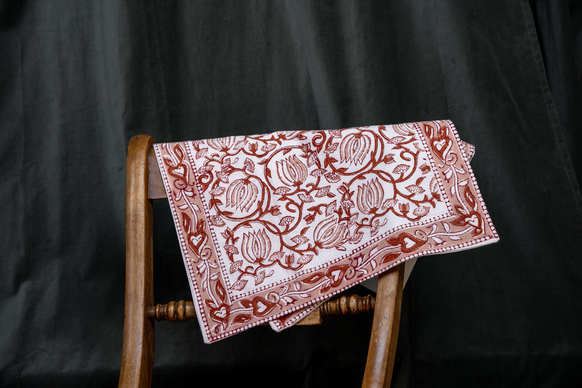 Burnt Orange Ornate Cushion cover