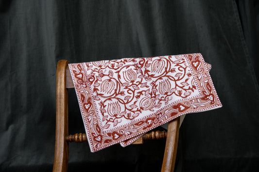 Burnt Orange Ornate Cushion cover