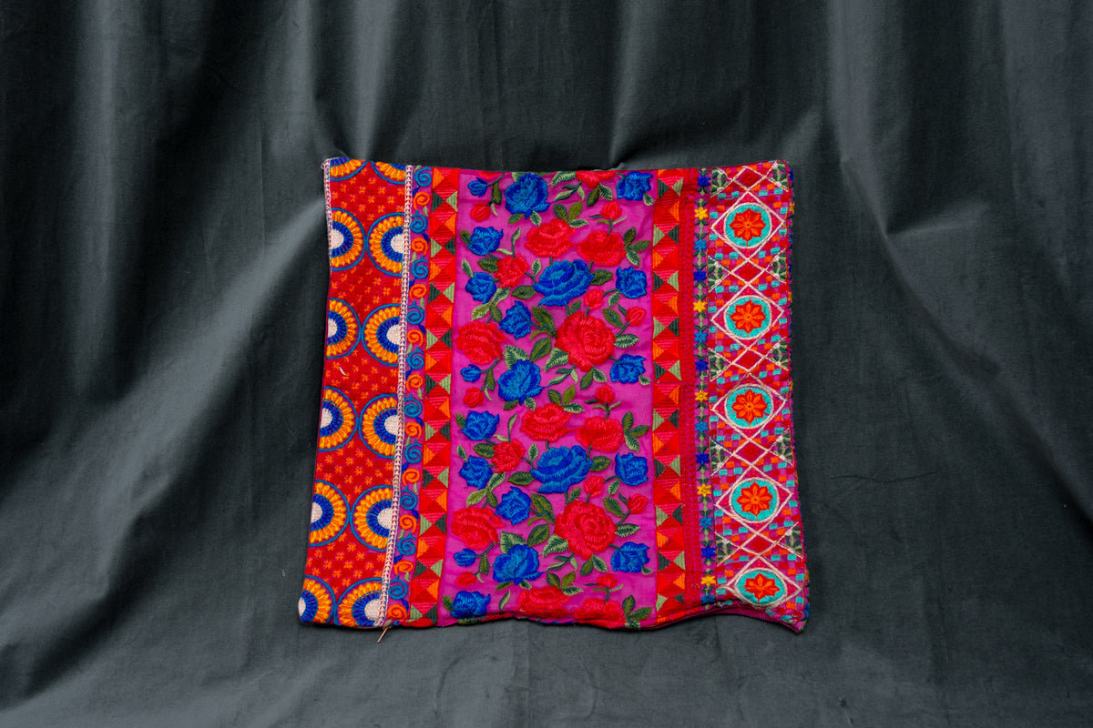 Colourful Embroidered Cushion cover