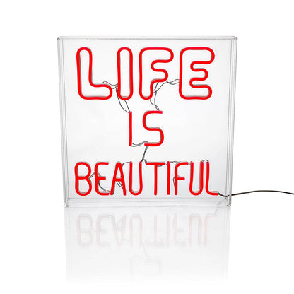 Life Is Beautiful Neon Led Acrylic Lightbox