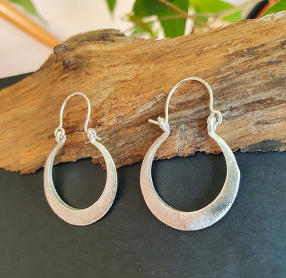 Boho Silver Hoop Earrings