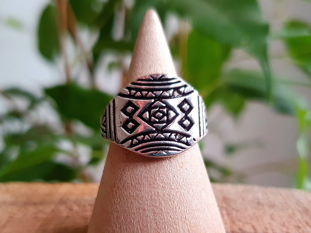 Aztec Silver Ring