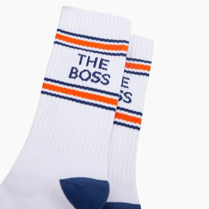 The Boss Organic Cotton Sports Socks in White
