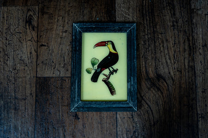 Indian Painting vintage wood frame
