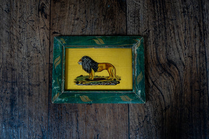 Indian Painting vintage wood frame