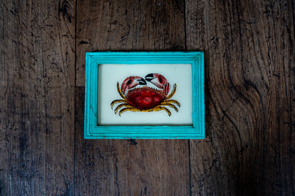 Indian Painting vintage wood frame