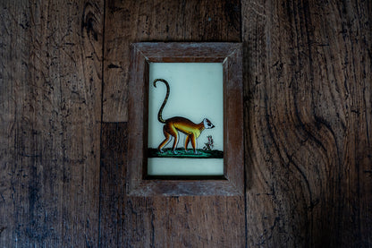 Indian Painting vintage wood frame